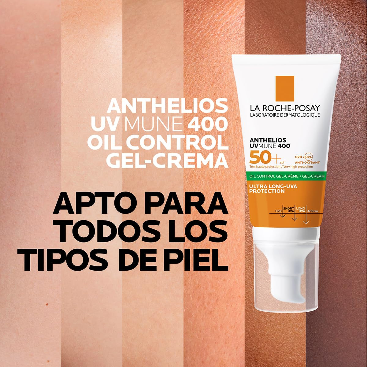 La Roche-Posay ANTHELIOS XL, Gel-Crema Toque Seco anti Brillo, SPF 50+, 50 Ml